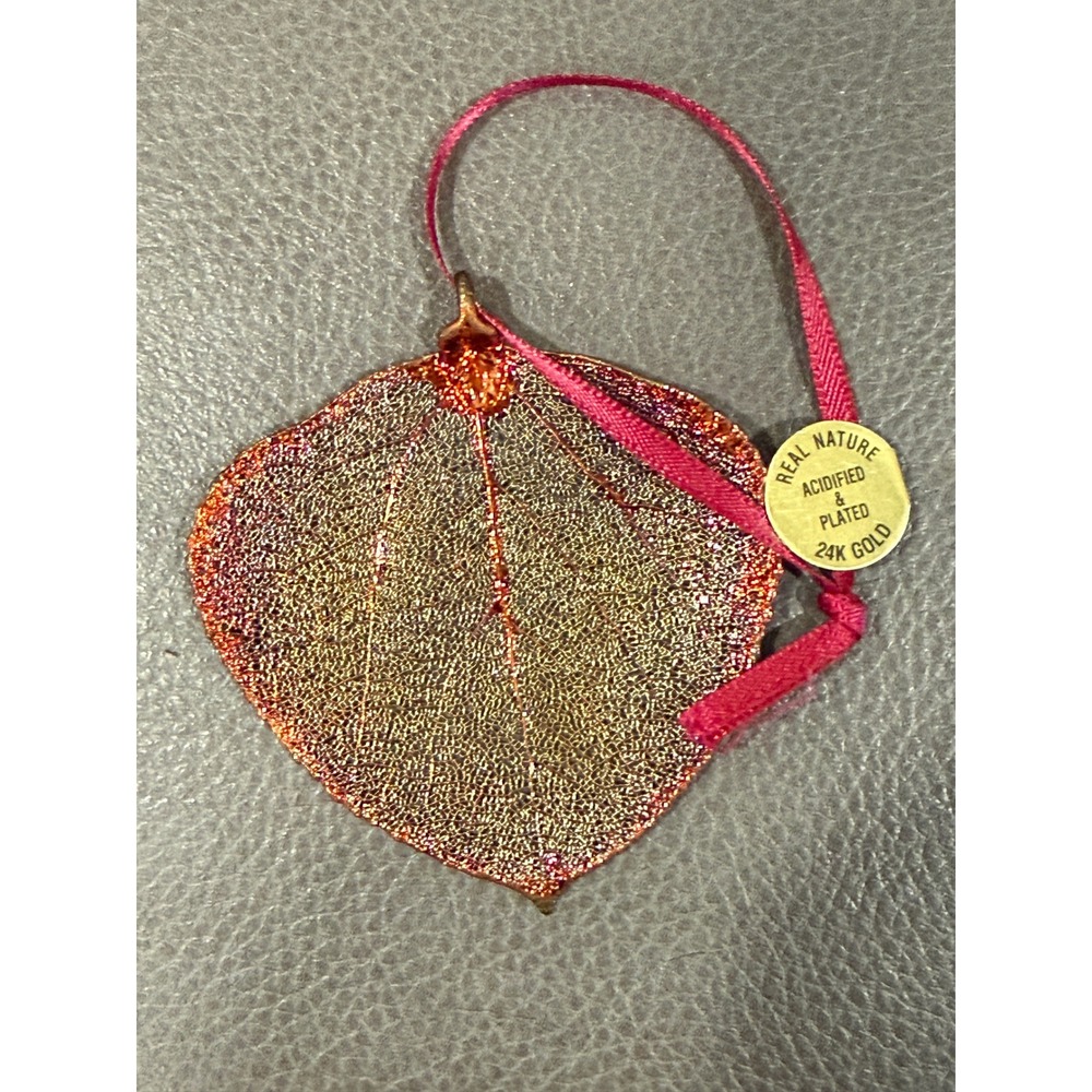 Mark's Real Nature Acidified Plated 24K Gold Aspen Leaf Ornament Nature Lover